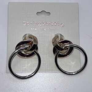 Spring Street the collection Tri Color Post Earrings New